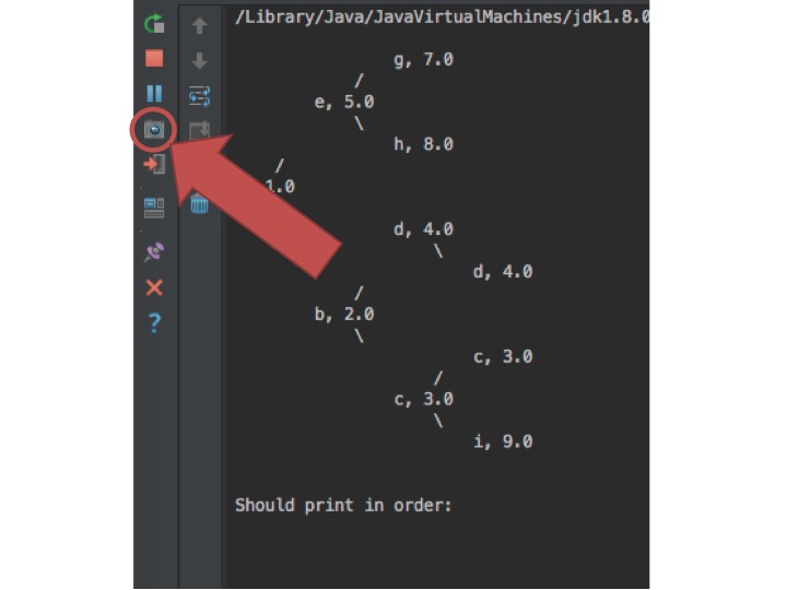 IntelliJ Stack Trace Button